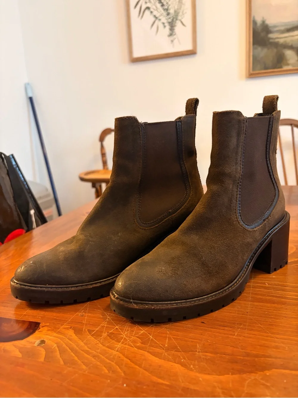 Women’s Brown Suede Thursday Boot Company Chelsea Boot